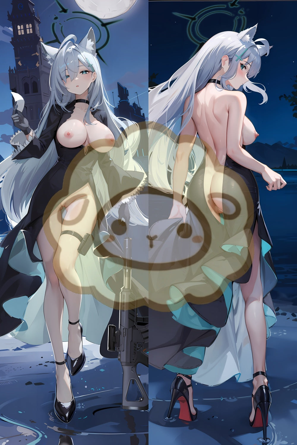 Blue Archive Sunaōkami Shiroko 砂狼シロコ Hugging body pillow