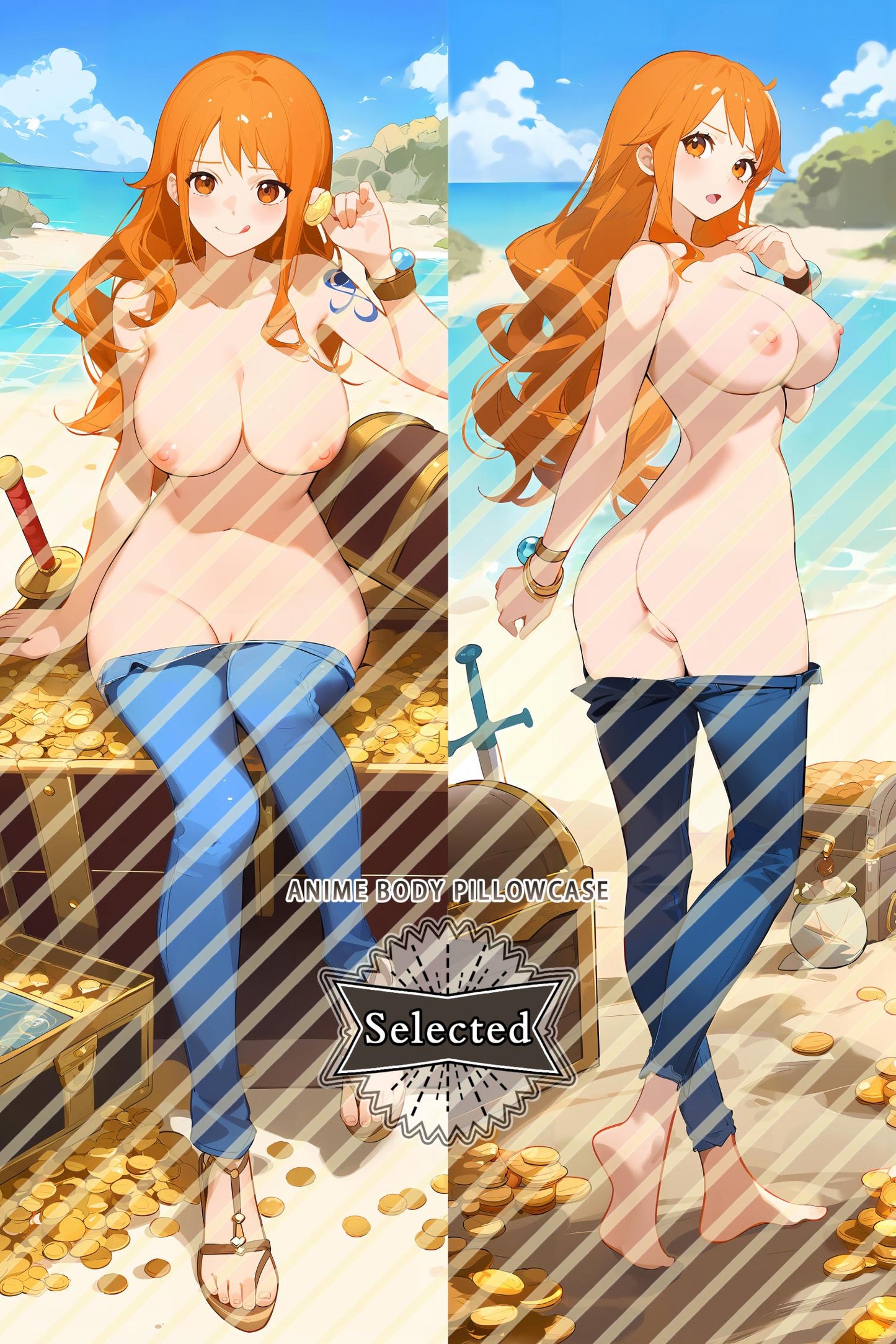 ONE PIECE Nami Split legs pillow