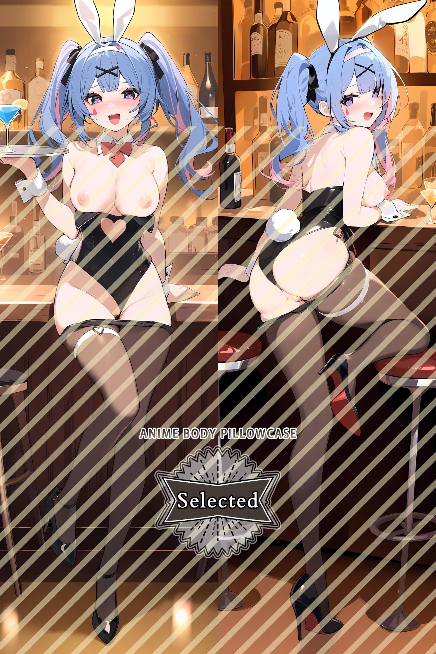 Hatsune Miku (Rabbit Hole) Split legs pillow Custom Dakimakura Body Pillows