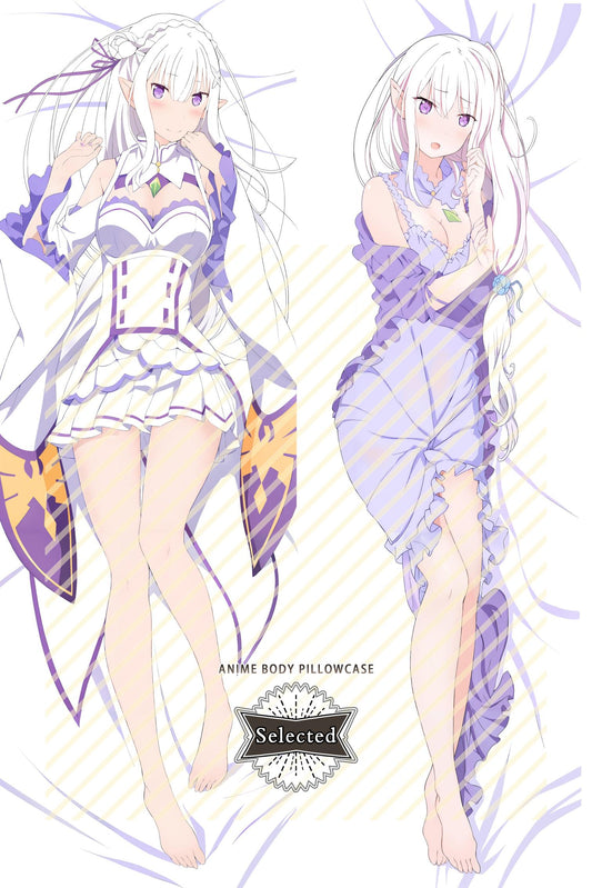 Re:Zero Emilia Split legs pillow Custom Dakimakura Body Pillows